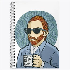 دفتر لغت 50 برگ خندالو طرح ونسان ونگوگ (Van Gogh) کد 36814