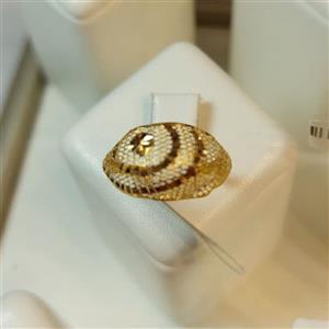 انگشتر زنانه مینیمال طلا طرح فیوژن کد 043