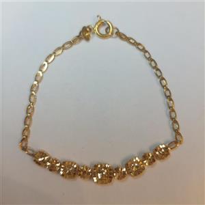 دستبند زنانه طلا تراش کد 61