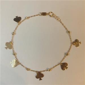 دستبند زنانه طلا طرح برگ کد 67