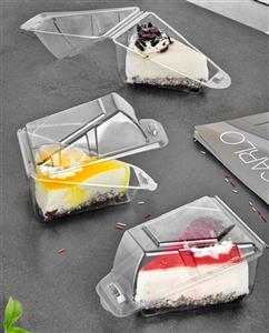 ظرف سه گوش باکس اسلایس کیک ظرفدون 600 عددی