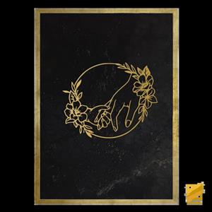 تابلو نقاشی مینیمال دست مادر و نوزاد