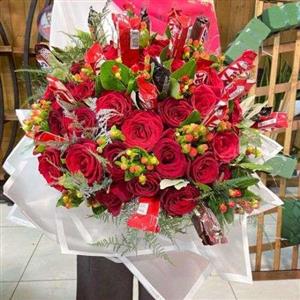 دسته گل شکلاتی برای ولنتاین 2635
