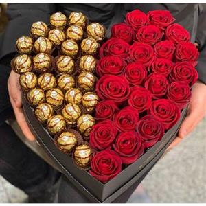 سفارش باکس گل و شکلات برای ولنتاین 3471