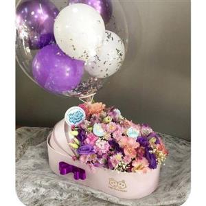 باکس گل تولد نوزاد 3290