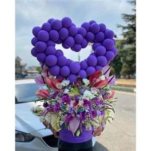 سبد گل و بادکنک برای تولد شوهر 8370