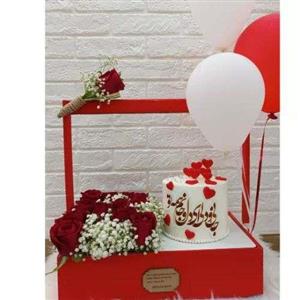 کیک تولد دخترانه فانتزی با گل رز 8259