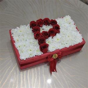 سبد گل داوودی و رز 3142
