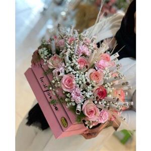 سبد گل با پول 3091
