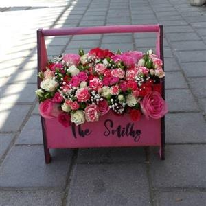 سبد گل طبیعی برای خانم 3234