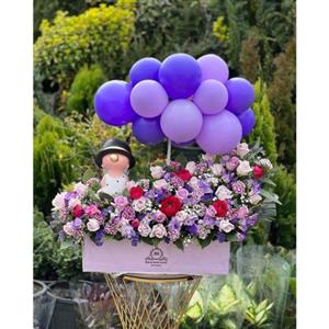 باکس گل و بادکنک نوزاد 8073