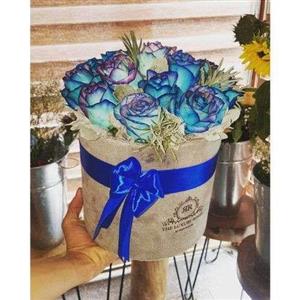 باکس گل رز آبی a218