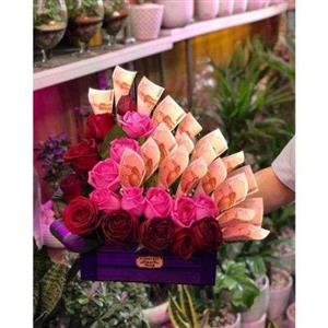 باکس چوبی گل رز a257
