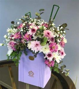 باکس گل رز طوسی a1357