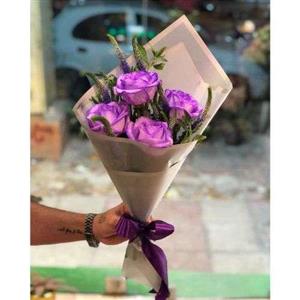 تک شاخه گل رز بنفش a1183