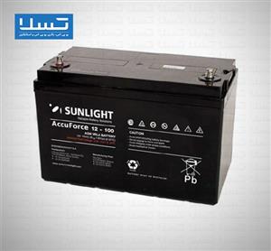باتری یو پی اس سان لایت ۱۲ ولت ۱۰۰ آمپر sunlight
