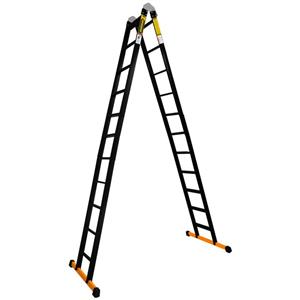 نردبان 22 پله ماندگار مدل پارس پلاس دو طرفه