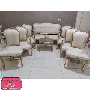 مبل کلاسیک 9 نفرهجلومبلی و عسلی کد 3654 