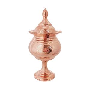 قندان مسی مدل لب چین لیزری پایه دار کد ZH332.1