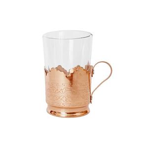 لیوان مسی مدل لیزری شیشه ای کد ZH328.1