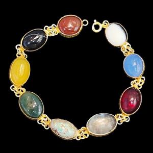 دستبند نقره زنانه طرح ام البنین آبکاری طلا کد 800 -