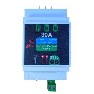گیرنده و ریموت دربازکن تک کانال 30 آمپر ان جی بی مدل SSDA_30A_1CH