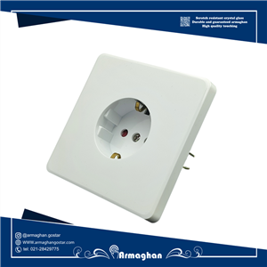 پریز ارت دار طرح پیانویی سفید کد AR123