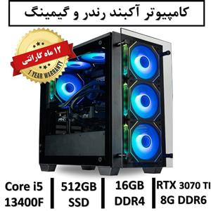 کامپیوتر آکبند گیمینگ و رندر نسل سیزدهم LOGIKEY C260B GAMING i5 13400F 16GB 512GB SSD 8GB RTX3070Ti