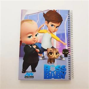 دفتر خط دار 100 برگ برتر طرح بچه رئیس کد si03