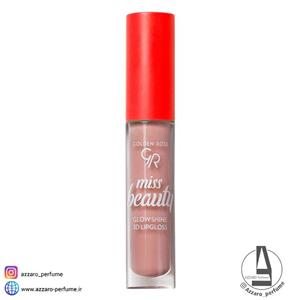 لیپ گلاس گلدن رز 3D Miss Beauty رنگ Nude chic 01 حجم 4.5 میل 