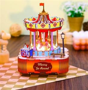 خانه عروسکی مینیاتوی DIY چرخ و فلک مدل MB004