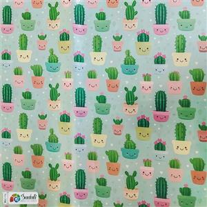 کاغذ کادو صدفی طرح کاکتوسها بسته 2 عددی