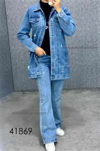  کت بلند جین زنانه کد 41869