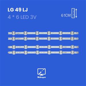 بکلایت تلویزیون ال جی مدل 49LJ
