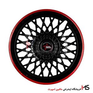 قالپاق طرح رینگ مشکی دور قرمز پاور سایز 13