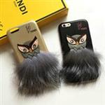 قاب ژله ای Fendi Owl Rabbit Fur Case for Apple iPhone SE