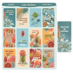 برچسب لاژید مدل اسم آویسا طرح جمله انگیزشی به همراه نشانگر کتاب