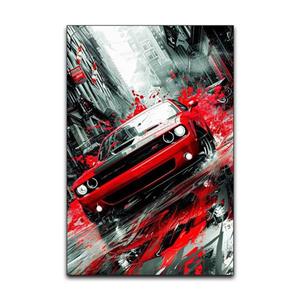 تابلو شاسی گوفی مدل ماشین اسپورت دوج چلنجر طرح Dodge Challenger Sport Car کد RED02