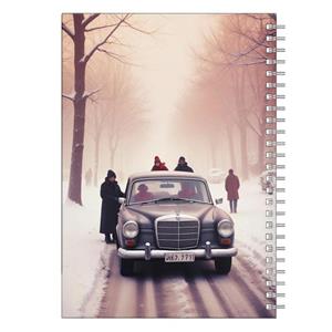 دفتر یادداشت 50 برگ باژیکان مدل ماشین کلاسیک کد 7013953