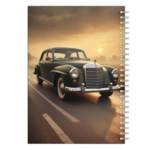 دفتر یادداشت 50 برگ باژیکان مدل ماشین کلاسیک کد 7013954