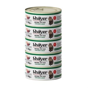 کنسرو گربه شایر مدل مرغ و گوشت وزن 110 گرم بسته 5 عددی