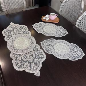 ست رومیزی 3 تکه مدل قیطان دوزی طرح ورساچه کد 1