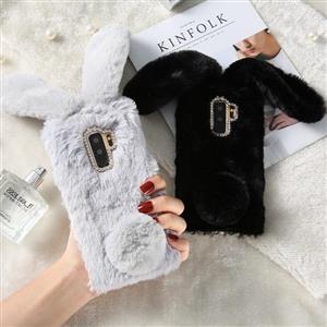 قاب ژله ای خزدار خرگوشی Rabbit Fur Pearl Case Galaxy S9 