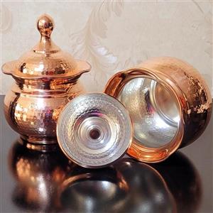 قندان مسی  مدل لب چین طرح پارسیان