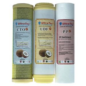 فیلتر دستگاه تصفیه آب اولترا تک مدل cartridge مجموعه 3 عددی