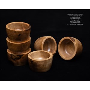 کاسه چوبی کد br0010 , مجموعه ۶ عددی
