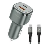 شارژر فندکی 50 وات پاوا مدل Solid Car Charger به همراه کابل USB-C