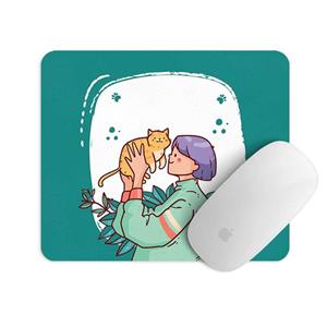 ماوس پد مستر پیکد طرح گربه و دختر کد PCD-MP1007