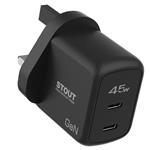 شارژر دیواری 45 وات پاوا مدل Stout Gan Travel Charger