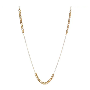 گردنبند طلا زنانه طرح سه کارتیر و فلامینگو قو طلایی کد N036469 